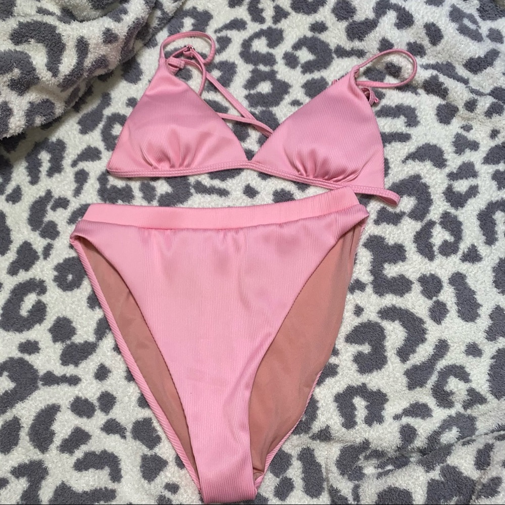 Pink Shein High Waisted Bikini